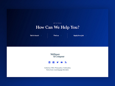 McKinsey - Footer Concept Refresh