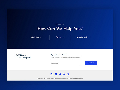 McKinsey - Footer Concept Refresh by Joey Trizio on Dribbble