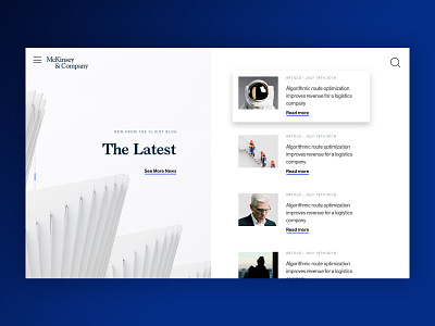 McKinsey - Homepage Blade Concept Refresh branding design digital digital design marketing refresh typography uiux visual design website