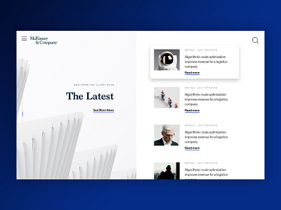 McKinsey - Homepage Blade Concept Refresh