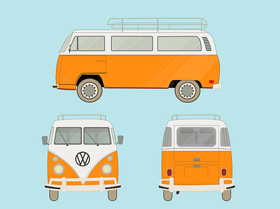 Volkswagen flat design ai design flat design illustration illustrator vector