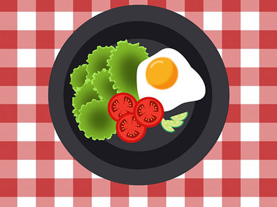 top view of food dish ai cucumber design dish egg food illustrator tomato top viw vector