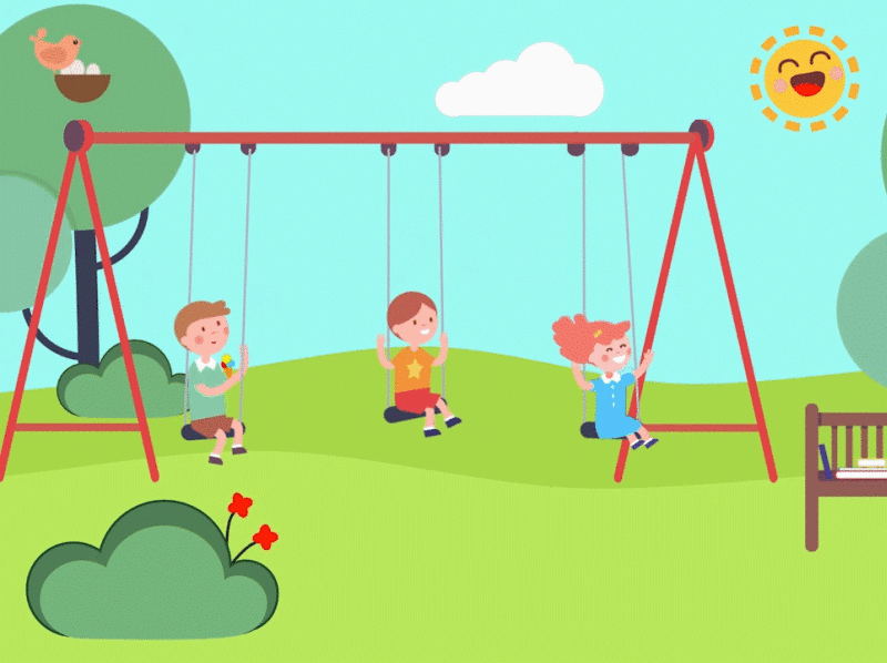 park aftereffects animation child children design game garden illustrator motion motiongraphics park play vector