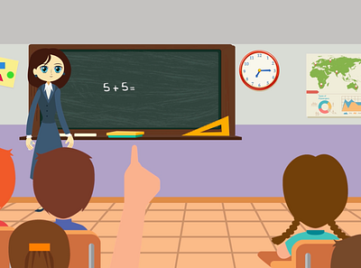 lost talent ... aftereffects animation child children class classroom design illustration illustrator lost talent motion motiongraphics poor school talent teacher vector