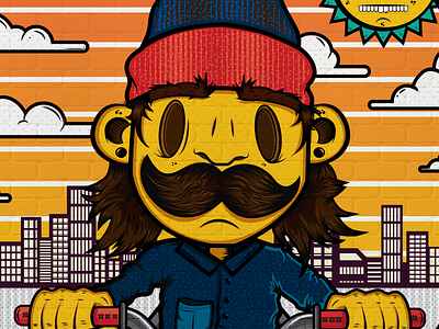 Superbike behance bike characterdesign cool eyes new street t shirt threadless urban yellow