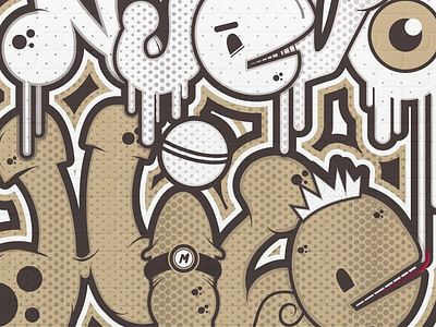 N.Milenium behance graffiti hand t shirt threadless type vector