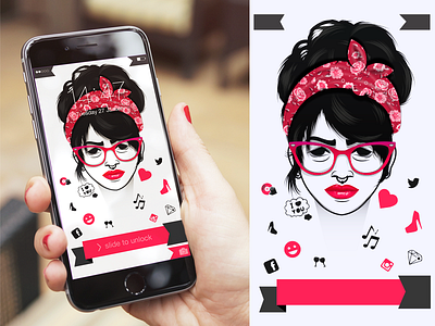 iPhone Wallpapers (free) background behance character design free freebies hair hipster iphone new threadless wallpaper