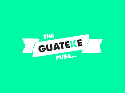 Logo design - Guateke Pub behance branding design domivakero green illustrator instagram logo night pub vector white