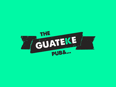 Logo design - Guateke Pub behance black branding design domivakero green illustrator instagram logo night pub vector