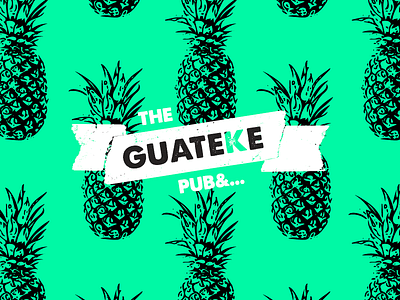 Logo design - Guateke Pub behance branding design domivakero green illustrator instagram logo night pub vector white