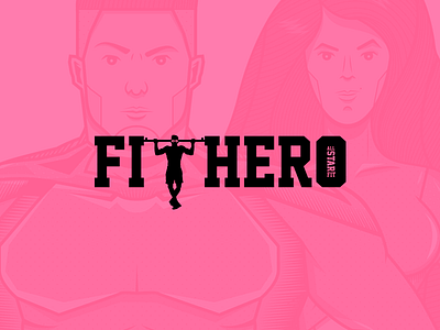 Fithero - Logo Design behance black branding design domivakero fit fitness illustrator instagram logo sport vector