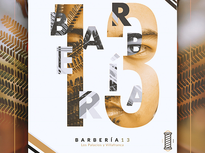 Barbería 13 barbershop brand branding design graphic naming
