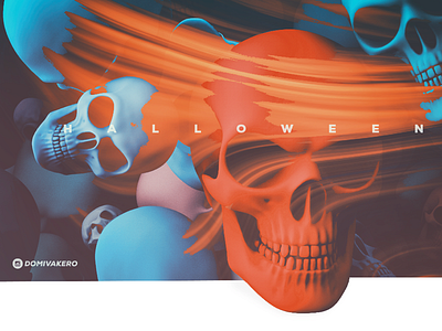 Halloween 👻 3d cinema4d domivakero halloween photoshop poster print skull