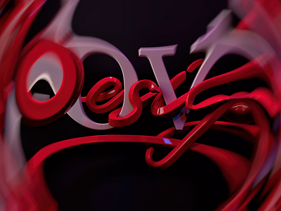 I love design | Abstract edition 1-3 36daysofftype adobe c4d domivakero graphicdesign illustration lettering type