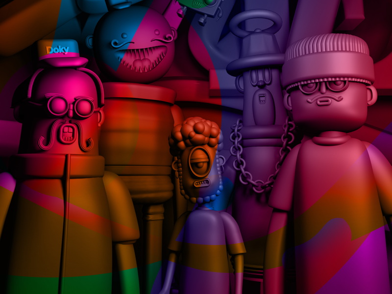 WIP | Select work vol.1 new dribbble behance domivakero characterdesign cinema4d 3d