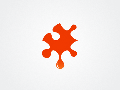 Puzzle splash logo logotype puzzle