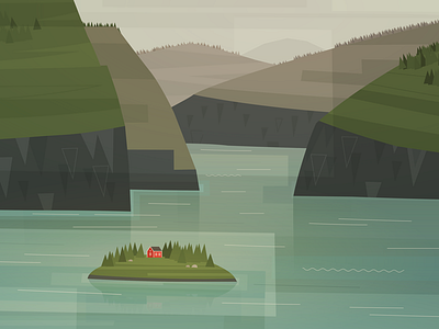 Fjords fjords illustration norway scandinavia scape