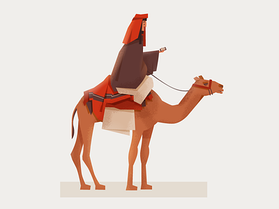 Bedouin arab arabian bedouin beduin camel character design illustration minimal nomad phone smartphone