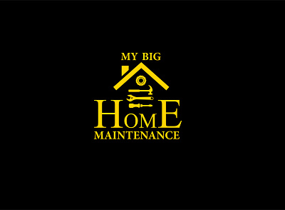 Home Maintenance LOGO branding design illustration illustrator logo pentool tracing typography vector