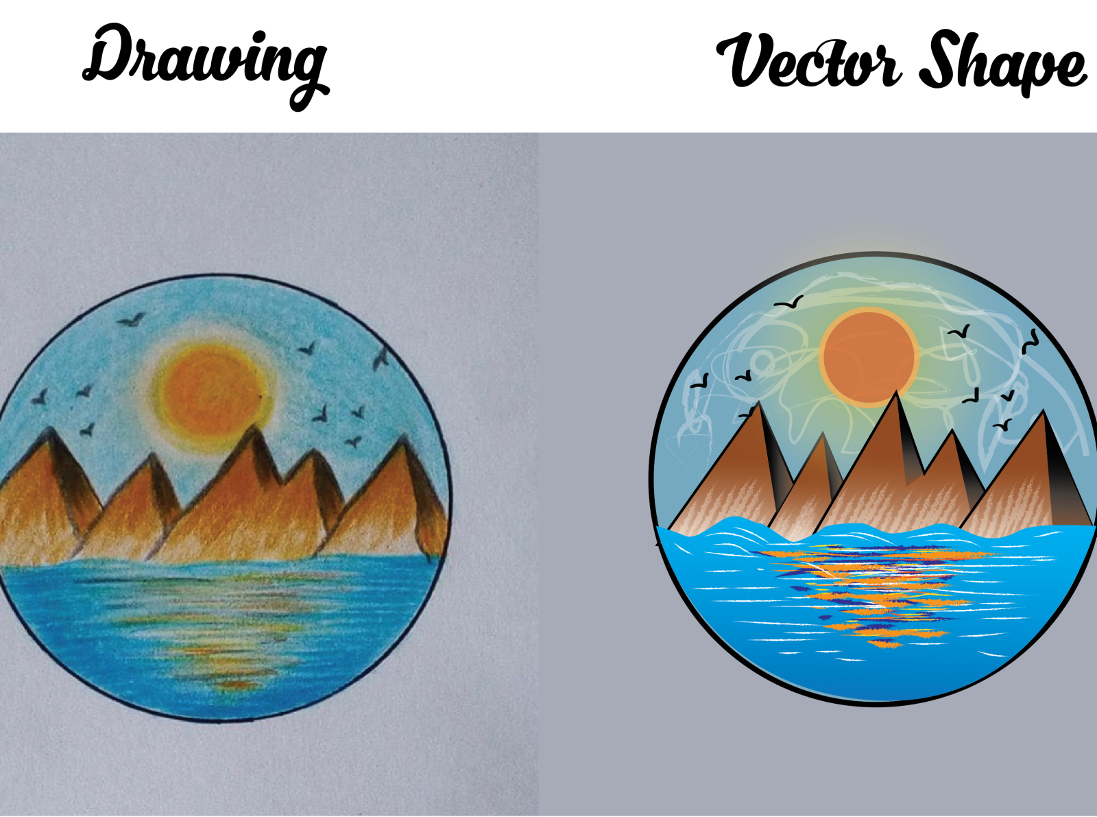 Drawing to VECTOR shape by Usman Farooq on Dribbble