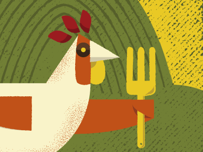 Farmin' Rooster chicken design eat local farm farming graphic illustration rooster vector