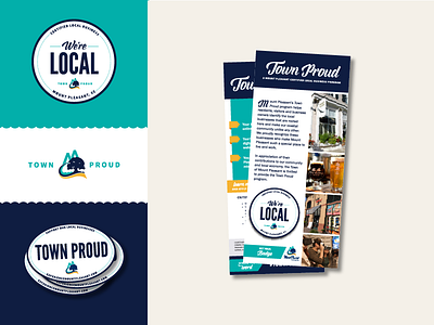 Town Proud Mt. Pleasant Collateral bumper sticker charleston decal local mount pleasant rack card south carolina sticker