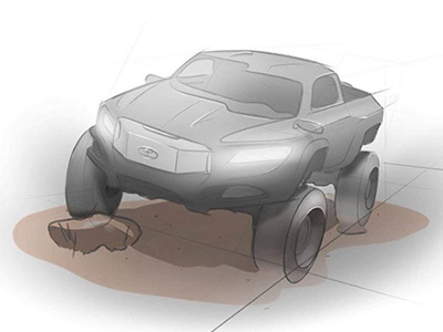 2020 Taco industrial design sketch truck