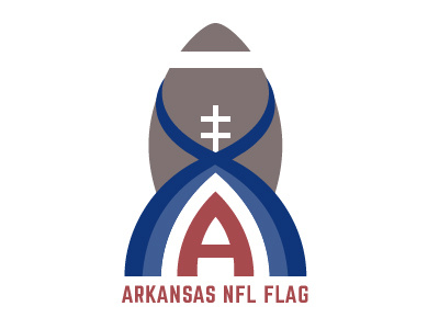 Arkansas NFL Flag Team Logo arkansas blocks blue clean cut flag football lines nfl red team vintage