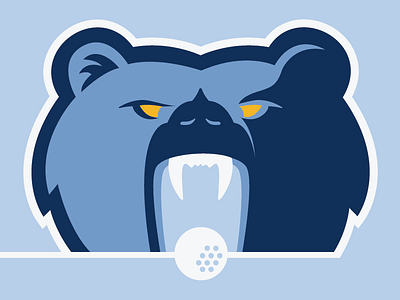 Mini Golf Classic Banner banner basketball bear blue color scheme golf grizzlies grizzly bear memphis nba prep type