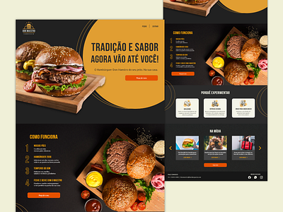 Landing page - Don Maestro burger dailyui dark ui delivery design desktop food landing page landingpage restaurant ui ui design ux webdesign website