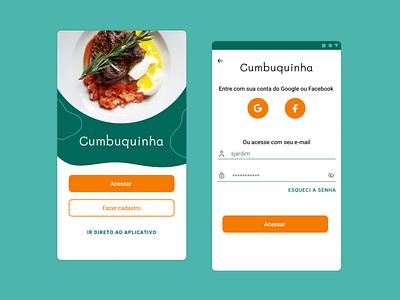 Recipes App - Login android android app app cooking app food food app login recipes ui ui design