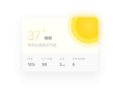 Sunny blur dashboard icon illustration interface shadow sunny ui weather widget
