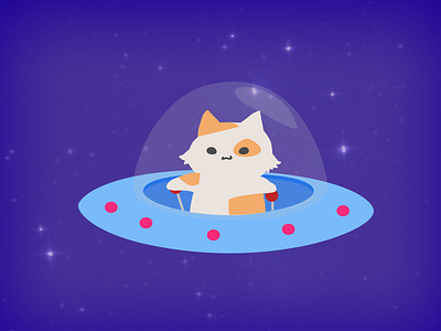 Cats in Space cat space spaceship ufo