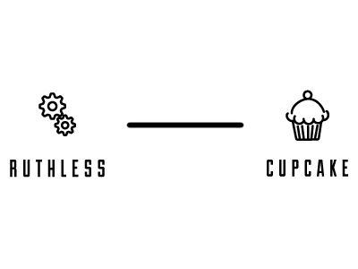 Are you ruthless or are you cupcake? cupcake dessert duke font gears ruthless strategy
