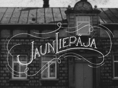 Jaunliepaja Sketch handmade lettering photoshop sketch texture typography