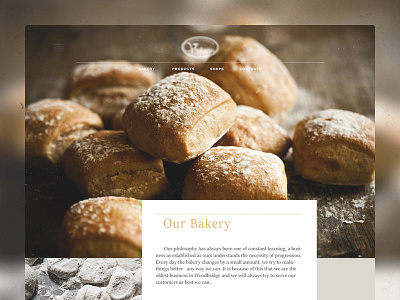 Bakery mockup concept design minimal photography photoshop redesign ui web