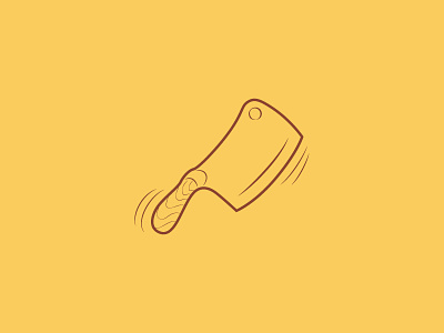 Meat knife illustration illustration illustrator logo