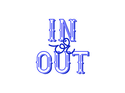 IN or OUT blog design handmade lettering tumblr type typo typography vector