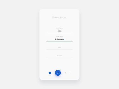 Pagination concept for complex form app blue controls form ios minimal pagination ui