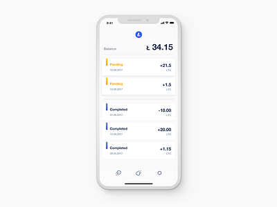 LoafWallet redesign concept app bank clean concept exercise ios iphone iphonex litecoin money ui wallet