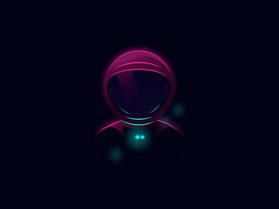 Astronaut Avatar astronaut avatar illustration neon profile sketch vector