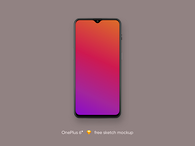 OnePlus 6t free sketch mockup