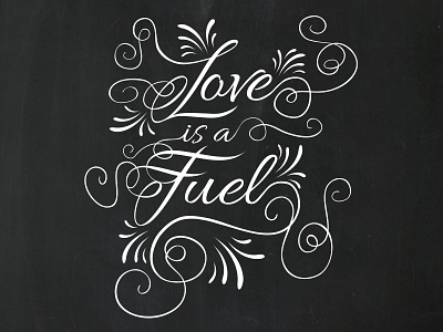Love is a Fuel 2x clothing design style typography
