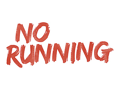 No Running brand design graphics vector