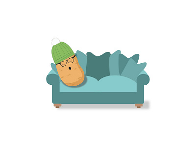 Couch Potato design graphics potato vector