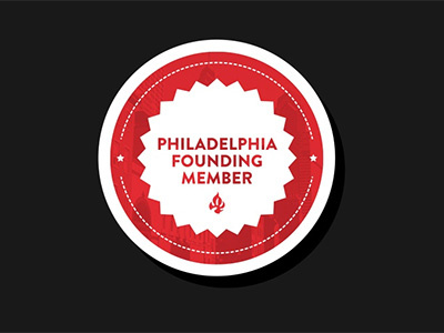 Philly Founding Member Badge graphic design