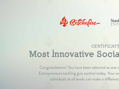 Catchafire's Certificate graphic design