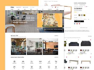 Furniture E-commerce Website design e commerce furniture ui web design