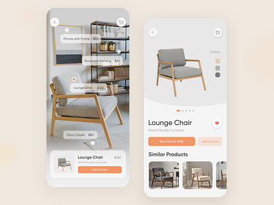 Interiors Store App app design interior minimalism store ui
