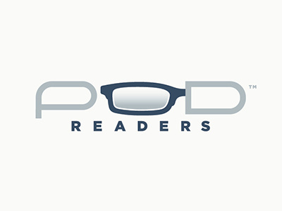 POD Readers Identity Rebrand glasses icons logo readers vector vision